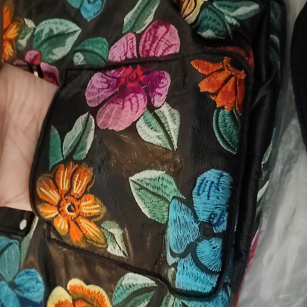 Patricia Nash Floral Leather Backpack - Picture 3 of 8